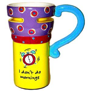 Britto Travel Ganz Coffee/Tea/Latte "Don't Do Mornings" Tall Mug